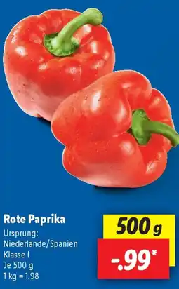 Lidl Rote Paprika Angebot