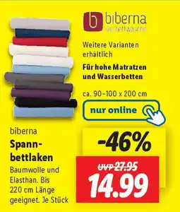 Lidl biberna Spann- bettlaken Angebot