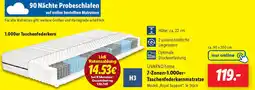 Lidl LIVARNO home 7-Zonen-1.000er- Taschenfederkernmatratze Angebot
