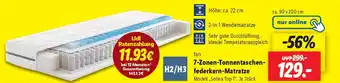 Lidl fan 7-Zonen-Tonnentaschen- federkern-Matratze Angebot