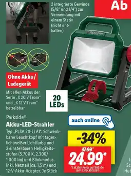 Lidl Parkside Akku-LED-Strahler Angebot