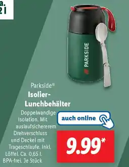 Lidl Parkside Isolier- Lunchbehälter Angebot