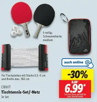 Lidl CRIVIT Tischtennis-Set/-Netz Angebot