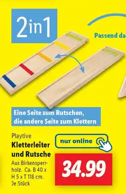 Lidl Playtive Kletterleiter und Rutsche Angebot