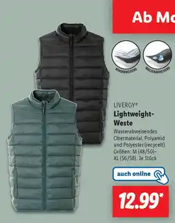 Lidl LIVERGY Lightweight- Weste Angebot