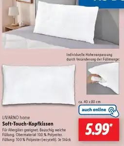 Lidl LIVARNO home Soft-Touch-Kopfkissen Angebot