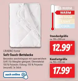 Lidl LIVARNO home Soft-Touch-Bettdecke Komfortgröße Angebot