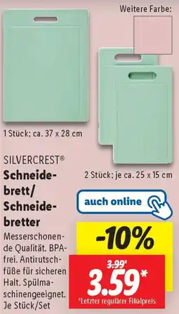 Lidl SILVERCREST Schneide- brett/ Schneide- bretter Angebot