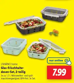 Lidl LIVARNO home Glas-Frischhalte- dosen-Set, 2-teilig Angebot