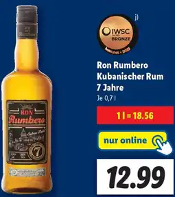 Lidl Ron Rumbero Kubanischer Rum 7 Jahre Angebot