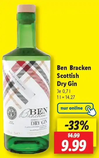 Lidl Ben Bracken Scottish Dry Gin Angebot