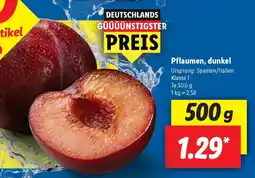 Lidl Pflaumen, dunkel Angebot
