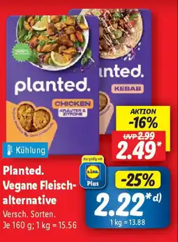 Lidl Planted. Vegane Fleisch-Plus alternative Angebot