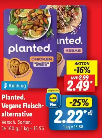 Lidl Planted. Vegane Fleisch-Plus alternative Angebot