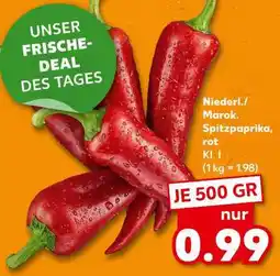 Kaufland Niederl./ Marok. Spitzpaprika, rot Kl. I Angebot