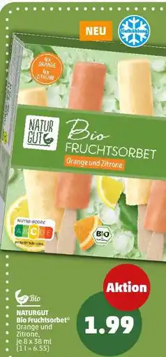 PENNY NATURGUT Bio Fruchtsorbet* Orange und Zitrone Angebot