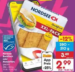 Netto Marken-Discount Nordsee Backfisch oder Matjesfilets Angebot