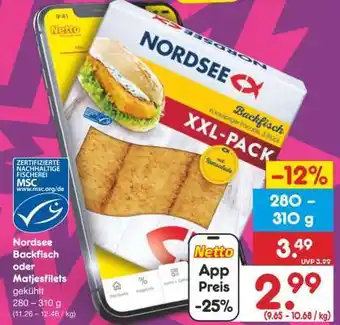 Netto Marken-Discount Nordsee Backfisch oder Matjesfilets Angebot
