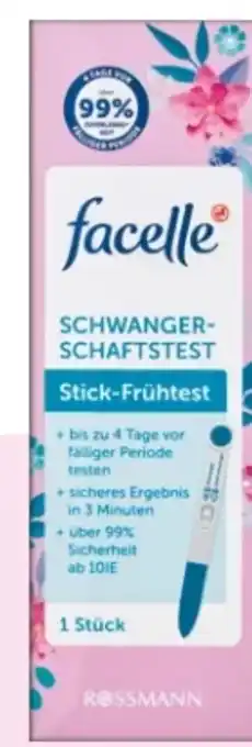 Rossmann Facelle Schwangerschaftstest Stick Frühtest Angebot