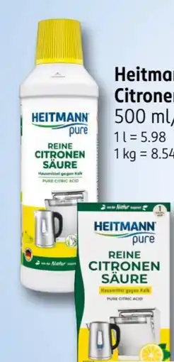Rossmann Heitmann Pure Reine Citronensäure Angebot
