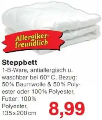 Jawoll Steppbett Angebot