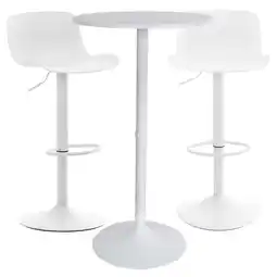 Netto Marken-Discount CLP Bartisch-Set Medora I Runder Stehtisch Und 2x Barhocker Mit Kunststoff-Sitz Angebot