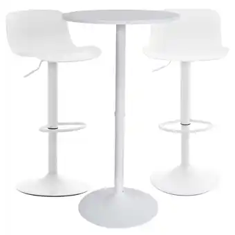 Netto Marken-Discount CLP Bartisch-Set Medora I Runder Stehtisch Und 2x Barhocker Mit Kunststoff-Sitz Angebot