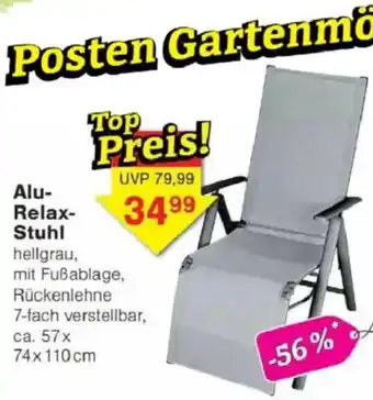 Jawoll Alu- Relax- Stuhl Angebot