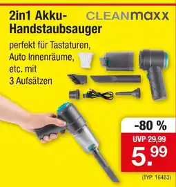 Zimmermann Cleanmaxx 2in1 akku-handstaubsauger Angebot