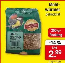 Zimmermann Bird's best mehlwürmer getrocknet Angebot