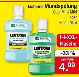 Zimmermann Listerine mundspülung cool mint mild Angebot