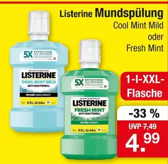 Zimmermann Listerine mundspülung cool mint mild Angebot