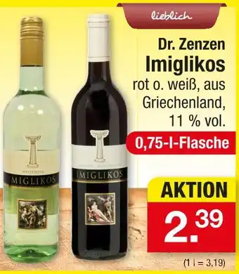 Zimmermann Dr. zenzen imiglikos weißwein Angebot