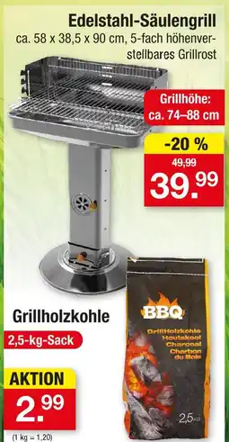 Zimmermann Edelstahl-säulengrill Angebot