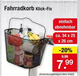 Zimmermann Fahrradkorb klick-fix Angebot