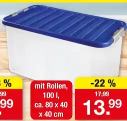 Zimmermann Aufbewahrungsbox mit rollen Angebot