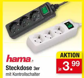 Zimmermann Hama steckdose 3er mit kontrollschalter Angebot