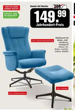 Segmüller Einzelsessel mit hocker 'linz' Angebot