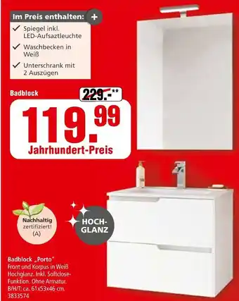 Segmüller Badblock porto Angebot