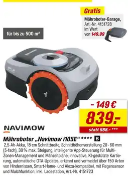 toom Baumarkt Navimow mähroboter „navimow i105e“ Angebot