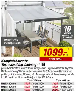 toom Baumarkt Komplettbausatz-terrassenüberdachung Angebot