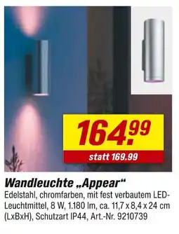 toom Baumarkt Wandleuchte 'appear' Angebot