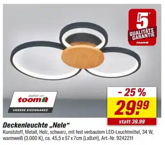 toom Baumarkt Toom deckenleuchte „nele“ Angebot