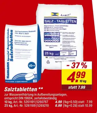 toom Baumarkt Hamann spezial regeneriersalz-tabletten Angebot