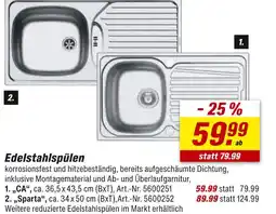 toom Baumarkt Edelstahlspülen ca Angebot