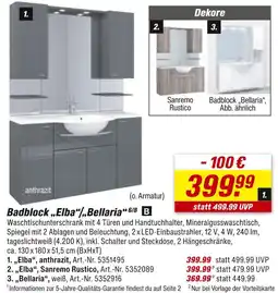 toom Baumarkt Badblock „elba“/„bellaria“ Angebot