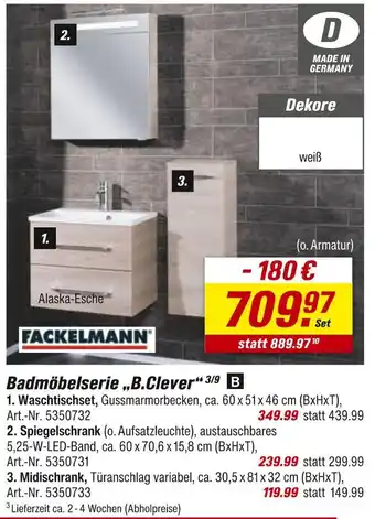 toom Baumarkt Fackelmann waschtischset Angebot