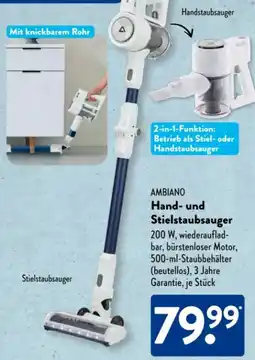 Aldi Süd Ambiano Hand- und Stielstaubsauger Angebot