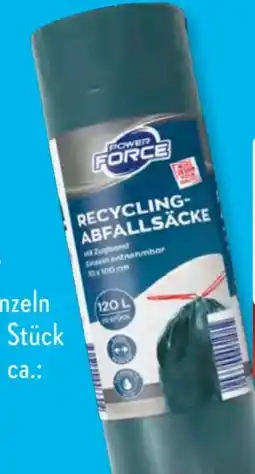 Aldi Süd Power Force Recycling-Abfallsäcke Angebot