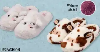 Aldi Süd Up2Fashion Damen Plüsch-Hausschuhe Angebot